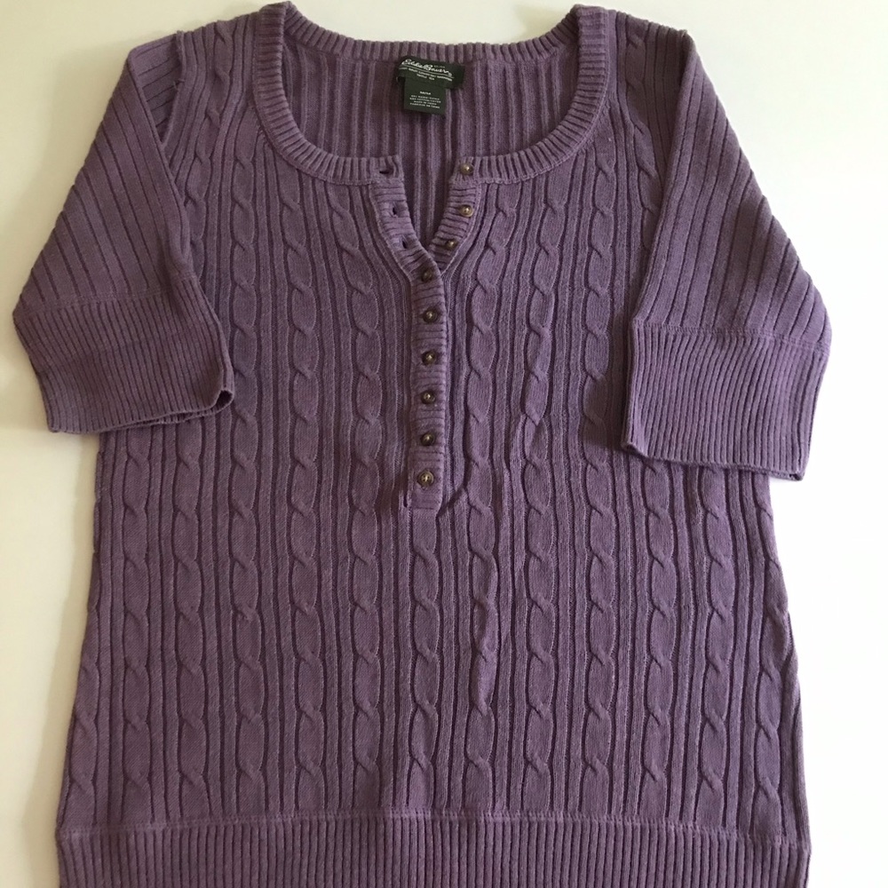 Eddie Bauer Elbow Sleeves Summer Sweater